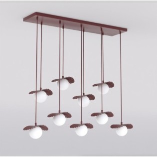 Lámpara de techo Valbona Granate (9 luces)