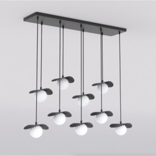 Lámpara de techo Valbona Negro (9 luces)
