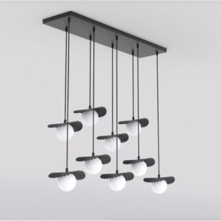 Lámpara de techo Valbona Negro (9 luces)