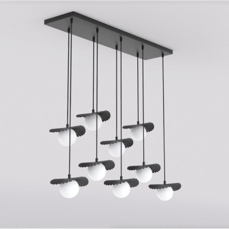 Lámpara de techo Valbona Negro (9 luces)