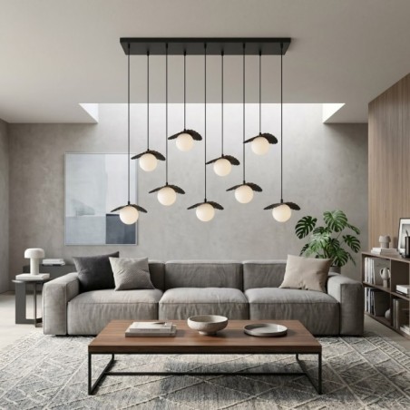 Lámpara de techo Valbona Negro (9 luces)