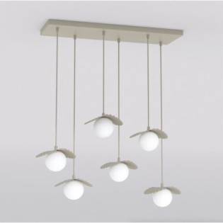 Lámpara de techo Valbona Beis (6 luces)