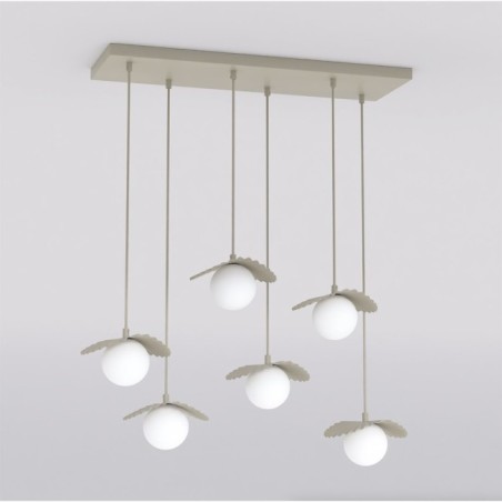 Lámpara de techo Valbona Beis (6 luces)