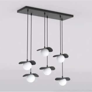 Lámpara de techo Valbona Negro (6 luces)