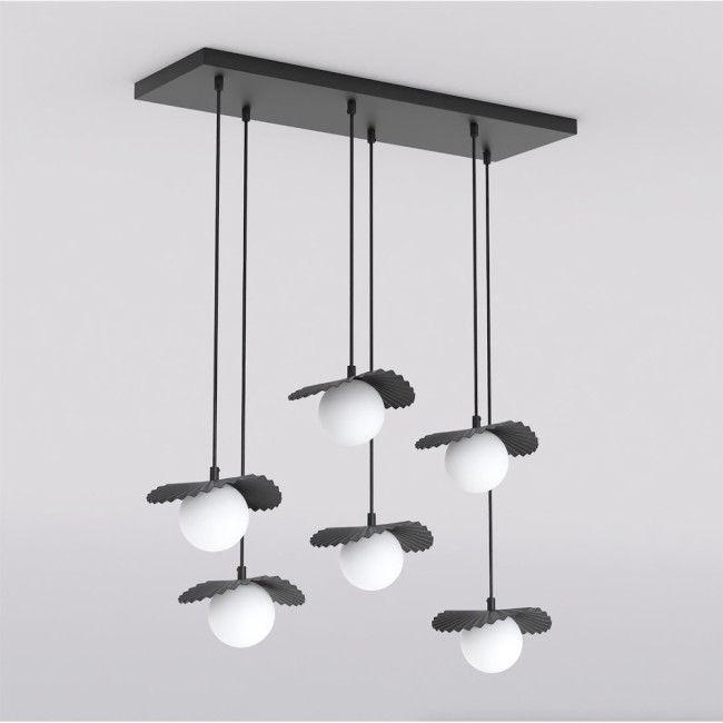 Lámpara de techo Valbona Negro (6 luces)