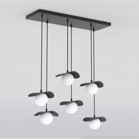 Lámpara de techo Valbona Negro (6 luces)