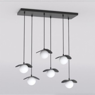 Lámpara de techo Valbona Negro (6 luces)