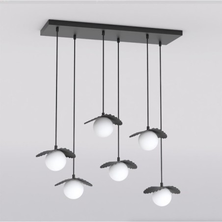 Lámpara de techo Valbona Negro (6 luces)