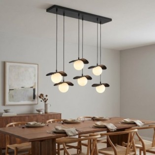 Lámpara de techo Valbona Negro (6 luces)