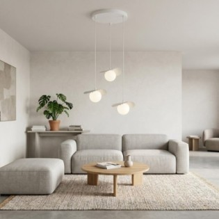 Lámpara de techo Valbona Blanco (3 luces)