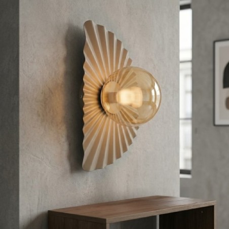Aplique de pared Valbona Beis Ámbar
