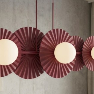 Lámpara de techo Drino Granate (6 luces)