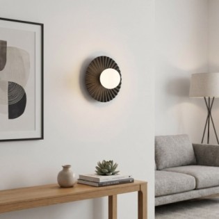 Aplique de pared Drino M Negro