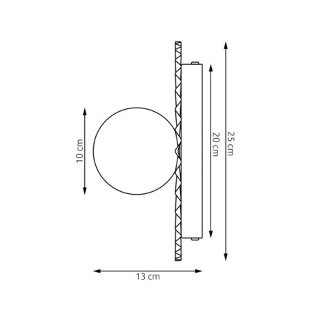 Aplique de pared Drino M Blanco