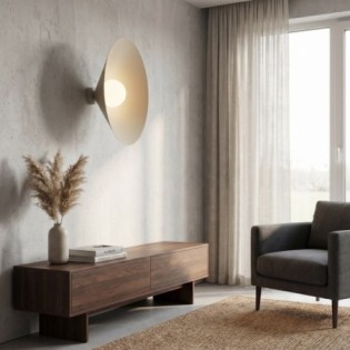 Aplique de pared Osum L Beis Opal