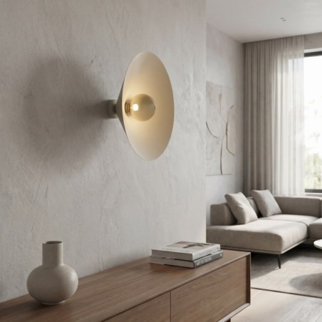 Aplique de pared Osum L Beis Ámbar