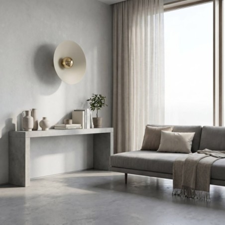Aplique de pared Osum L Beis Ámbar