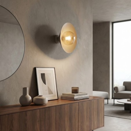 Aplique de pared Osum S Beis Ámbar