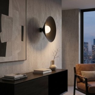Aplique de pared Osum L Negro Opal