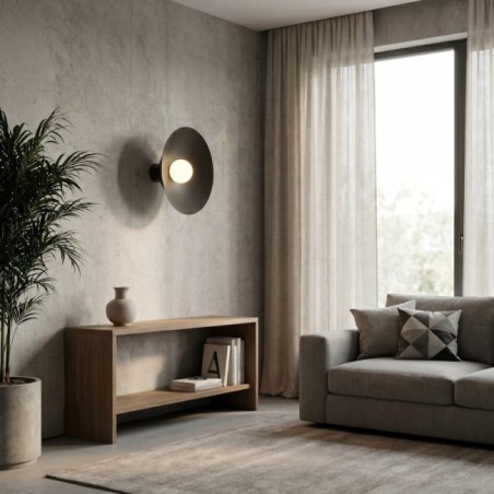 Aplique de pared Osum L Negro Opal