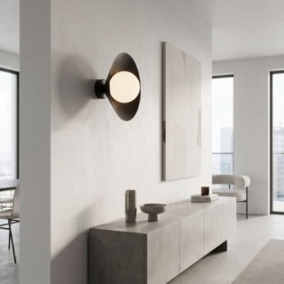 Aplique de pared Osum S Negro Opal
