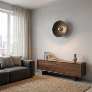 Aplique de pared Osum L Negro Grafito