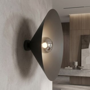 Aplique de pared Osum L Negro Grafito