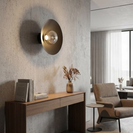 Aplique de pared Osum S Negro Grafito