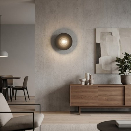 Aplique de pared Osum S Negro Grafito