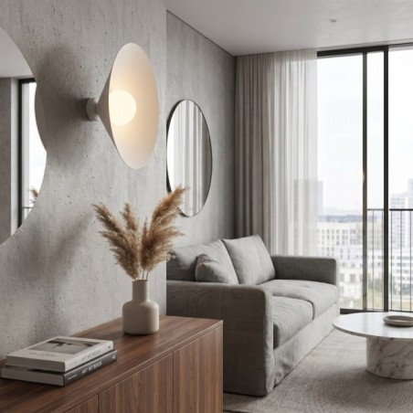 Aplique de pared Osum L Blanco Opal