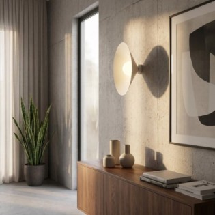 Aplique de pared Osum L Blanco Opal