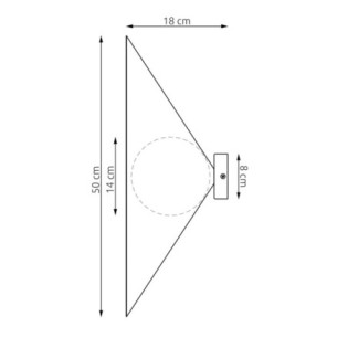 Aplique de pared Osum L Blanco Opal