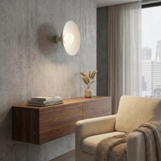 Aplique de pared Osum M Blanco Opal