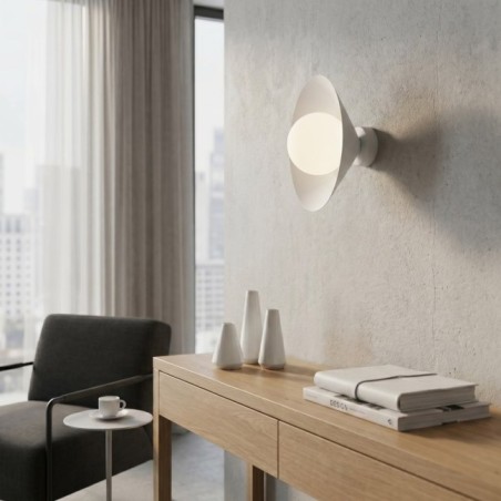 Aplique de pared Osum S Blanco Opal