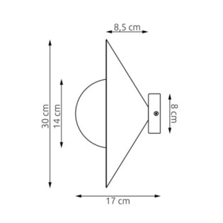 Aplique de pared Osum S Blanco Opal