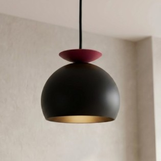 Lámpara de techo Pindo Negro+Granate