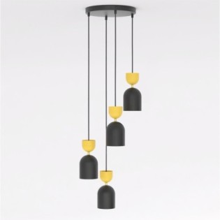 Lámpara de techo Zeta II Naranja (4 luces)