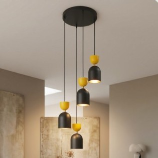 Lámpara de techo Zeta II Naranja (4 luces)