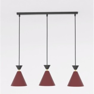 Lámpara de techo Verusa Granate (3 luces)