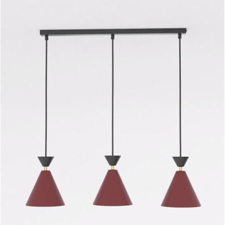 Lámpara de techo Verusa Granate (3 luces)