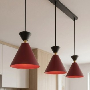 Lámpara de techo Verusa Granate (3 luces)