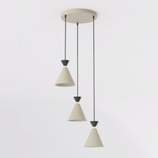 Lámpara de techo Verusa II Beis (3 luces)