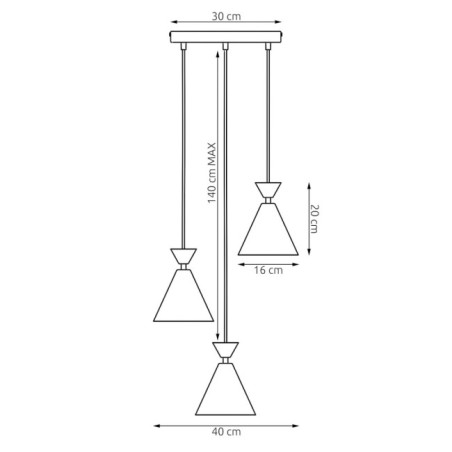 Lámpara de techo Verusa II Blanco (3 luces)