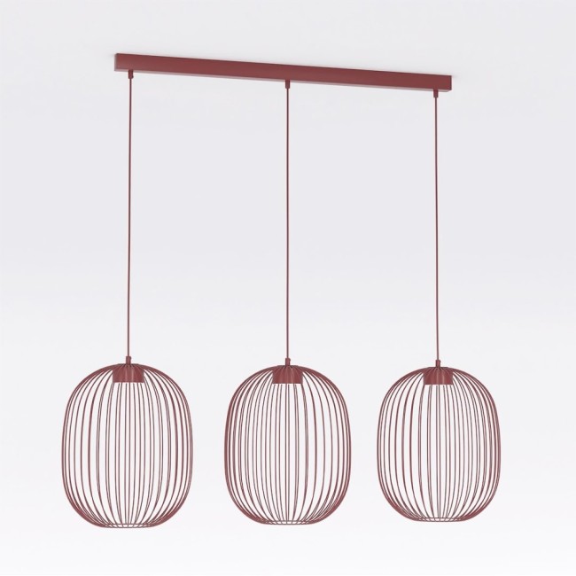 Lámpara de techo Praca Granate (3 luces)