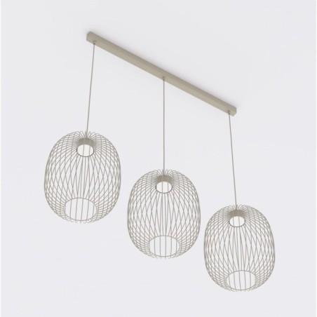 Lámpara de techo Praca Beis (3 luces)