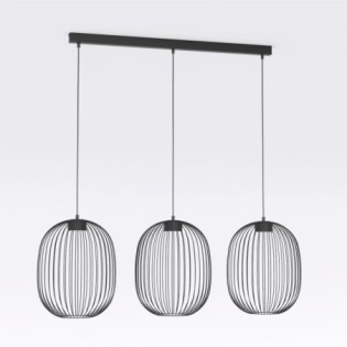 Lámpara de techo Praca Negro (3 luces)
