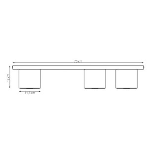 Regleta de techo Asteria Beis (3 luces)
