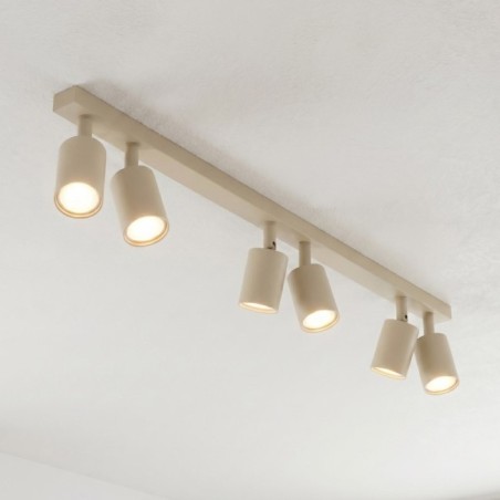 Regleta de techo Nestos Beis (6 luces)