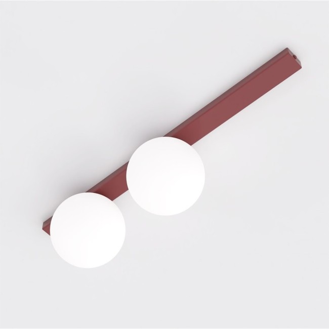 Regleta de techo Ereni Granate Opal (2 luces)