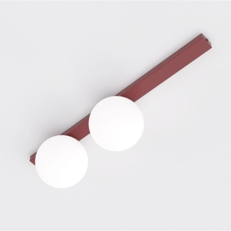 Regleta de techo Ereni Granate Opal (2 luces)